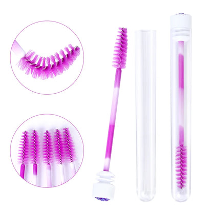 Christmas Eyelash Brush Tube Reusable Eyebrow Brushes Mascara Wand Dust-proof Cleaner Storage Cosmetics Makeup Tools