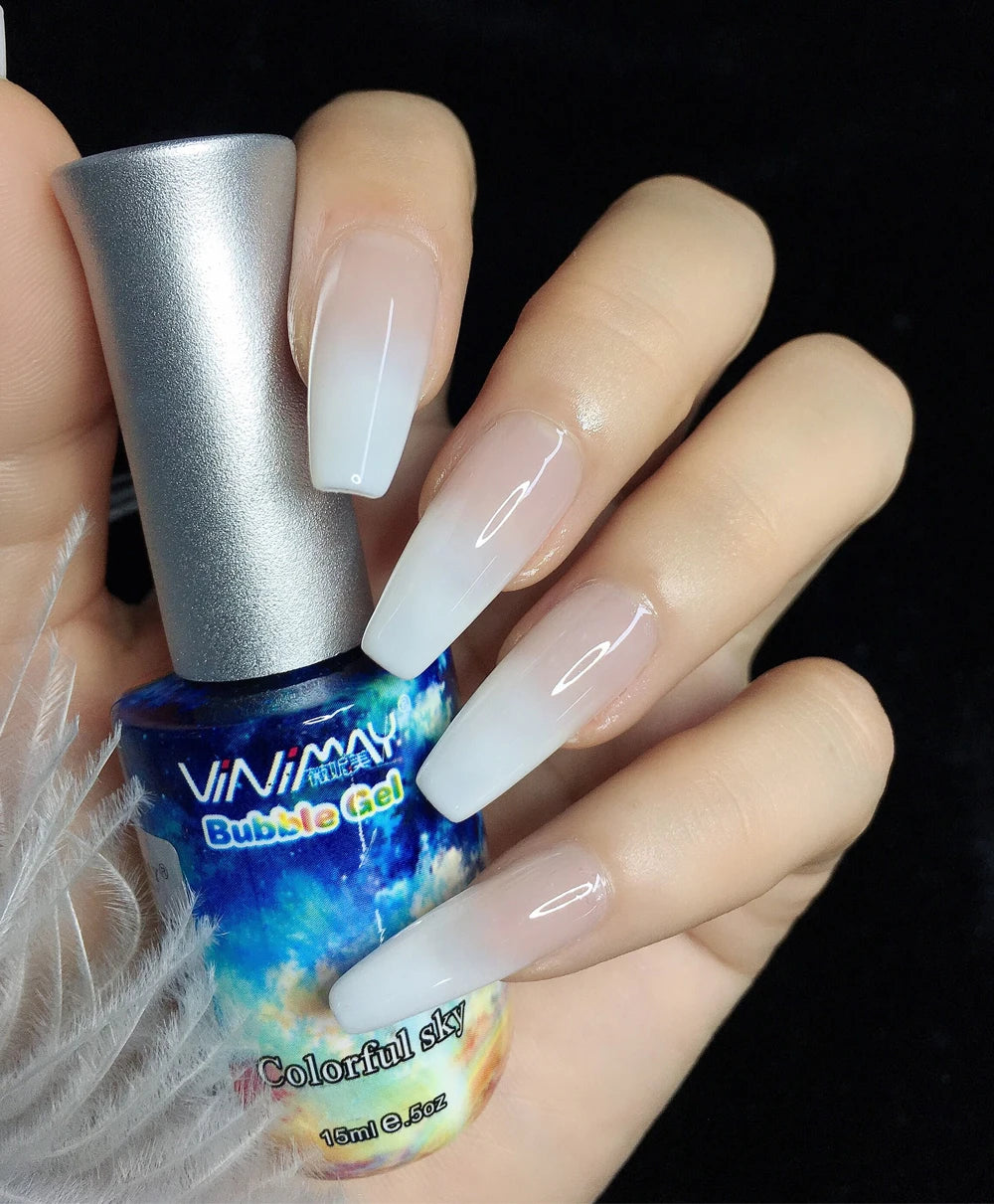 VINIMAY New 2023 Bubble Gel Colorful Sky Gel Nail Polish Soak Off UV Gel Polish Nail Art Gel Varnish Lacque Prime