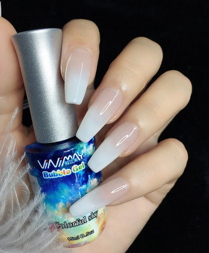 VINIMAY New 2023 Bubble Gel Colorful Sky Gel Nail Polish Soak Off UV Gel Polish Nail Art Gel Varnish Lacque Prime