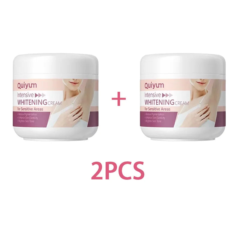 Quiyum Intensive Whitening Cream For Sensitive Areas Underarm Armpit Elbow Knee Private Parts Skin Lightening Brightening 30g