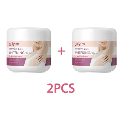 Quiyum Intensive Whitening Cream For Sensitive Areas Underarm Armpit Elbow Knee Private Parts Skin Lightening Brightening 30g