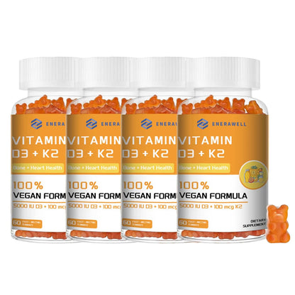 Vitamin D3 5000IU and 100 Mcg Vitamin K2 Gummies for Calcium Absorption, Bone Regeneration, Immune Support