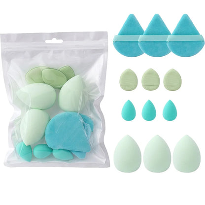 12pcs Makeup Accessories All-Purpose Makeup Sponge Set 4Types Beauty Tools Cosmetic Puff Dry Wet Dual Use Powder Puff