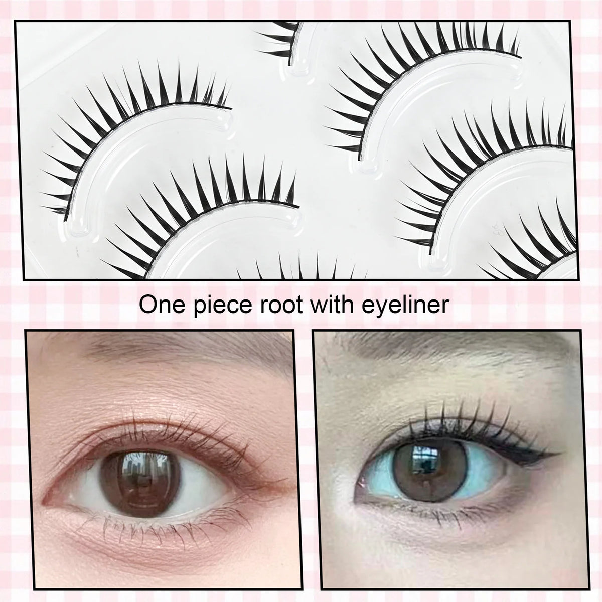 Fluffy cluster False Eyelashes full strips Natural Look Dramatic Wing Manga Lashes Lightweight One-Piece for Women