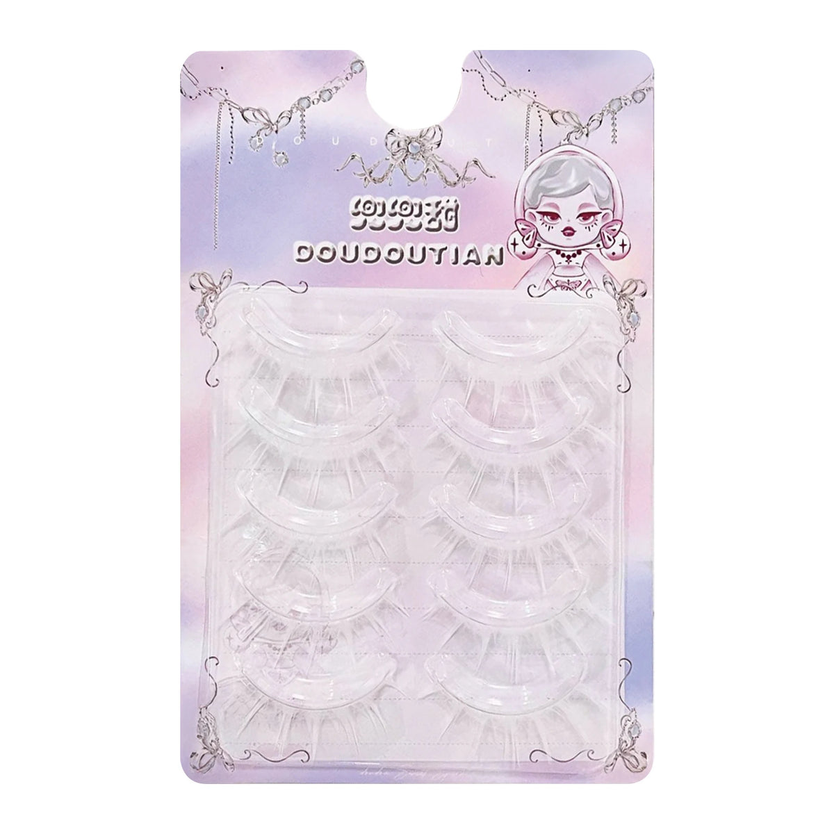 White lashes full strips Natural manga False Eyelashes DIY Wispy Strip lash For Women Halloween Christmas Party makeups