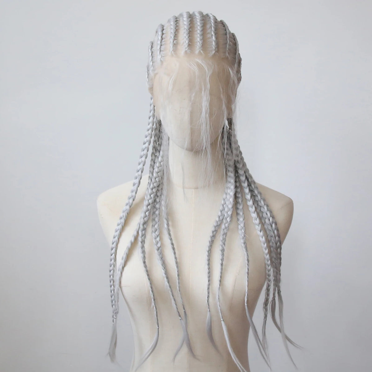 Black Braided Wigs Synthetic Full Lace Wig Glueless Full Lace Synthetic Wig Heat Resistant Fiber Wig for Women Daily Wear