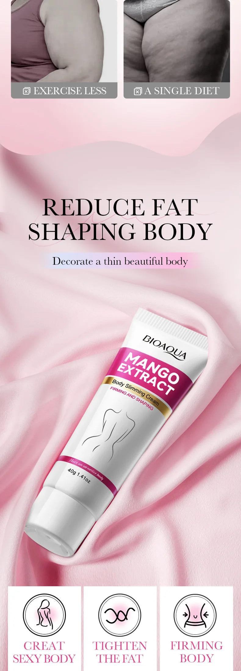 Mango Slimming Cream Anti Cellulite Weight Loss Promotes Effective Fat Burning Create Beautiful Curve Body Slimming Cream