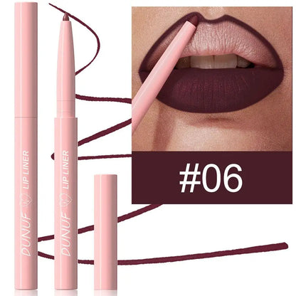 Twist Up Lip Liner Lipstick Pen Multipurpose Powder Blusher Velvet Matte Waterproof Lip Contour Non Stick Cup Lip Rouge Makeup