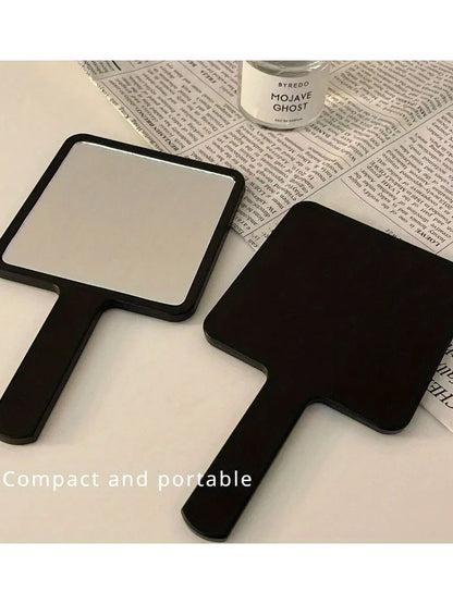 Portable Travel Makeup Mirror with Handle - Polished Plastic Frame, Dresser Mount, Unscented, Cartoon Theme - Perfect Gift for W