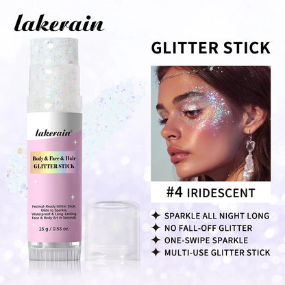Christmas Cold Tone Eye Makeup Set Gel Glitter Stick Eyeliner Pencil Mascara Waterproof Long Lasting Smudge Proof for Party Gift