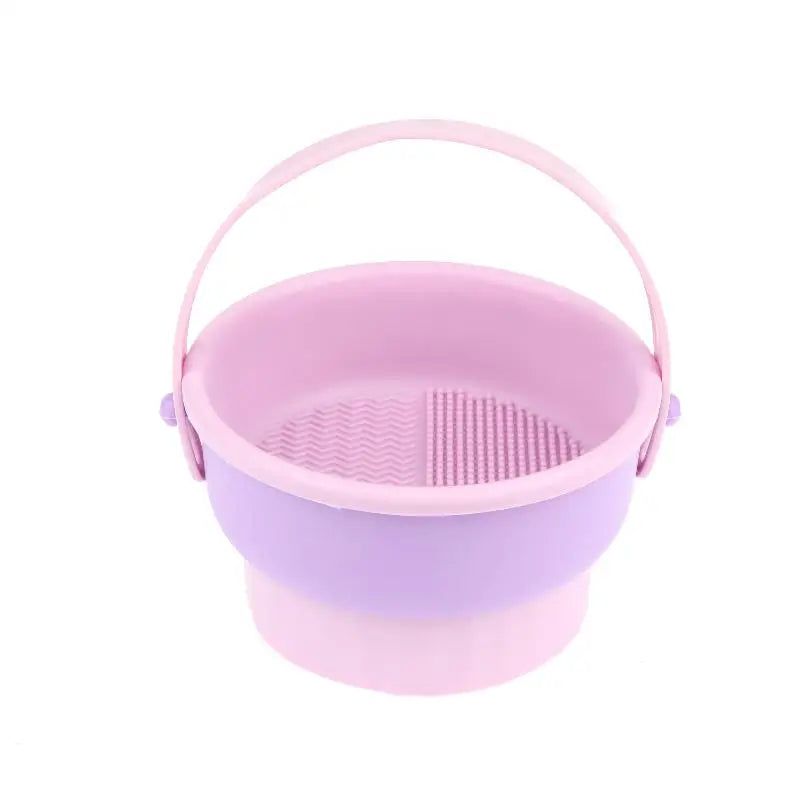 3-In-1 Foldable Silicone Makeup Brush Cleaner Mat & Drying Rack Lightweight Portable Cosmetic Brush Cleaner for Business Trips