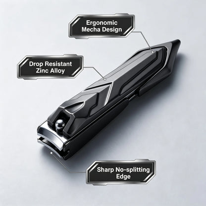 Ouriner Mecha Style Anti Splash Nail Clipper Stainless Steel Foldable Nail File Portable Kraft Tube Manicure Nail Care Kit