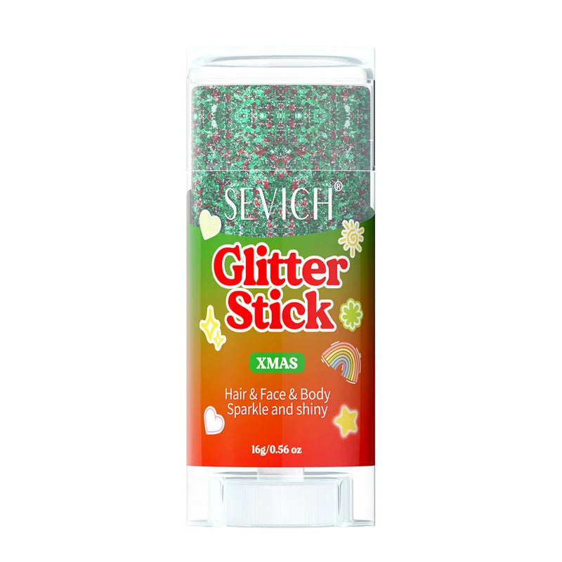 Sparkling Sequins Glitter Gel Stick 8 Colors Sequin Body Glitter Cosmetic Stick Hair Glitter Stick Festival Makeup for Christmas