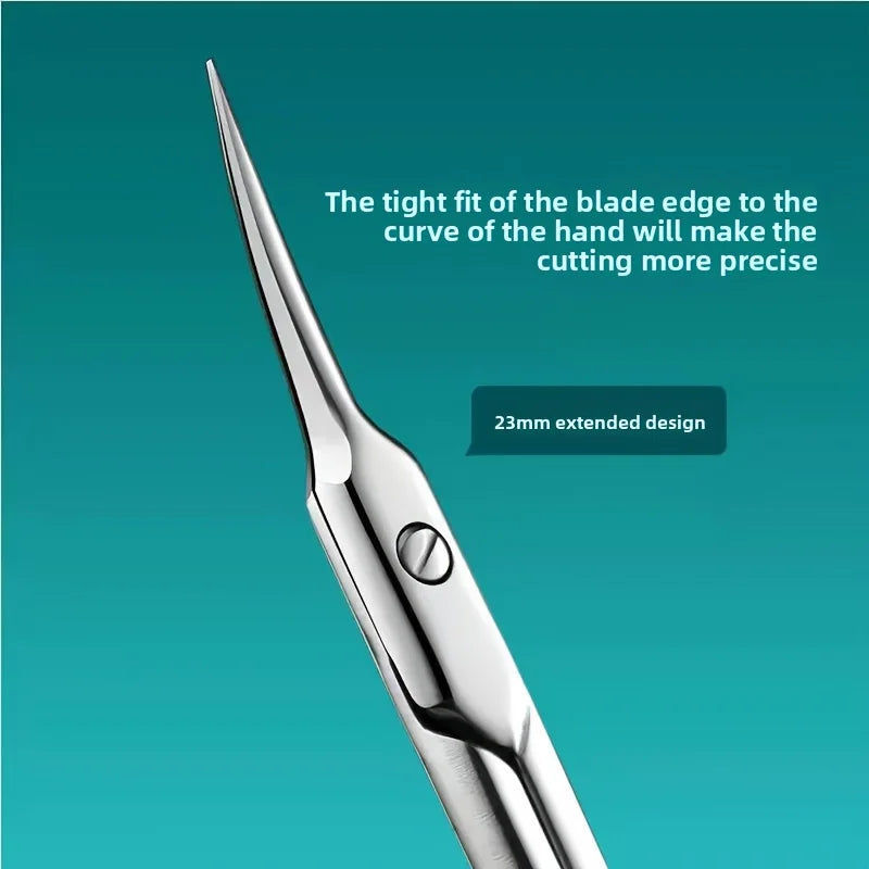 Stainless Steel Cuticle Nippers Ingrown Nail Clippers Curved Eagle Hook Beauty Scissors Manicure Tools Curved Blade Design