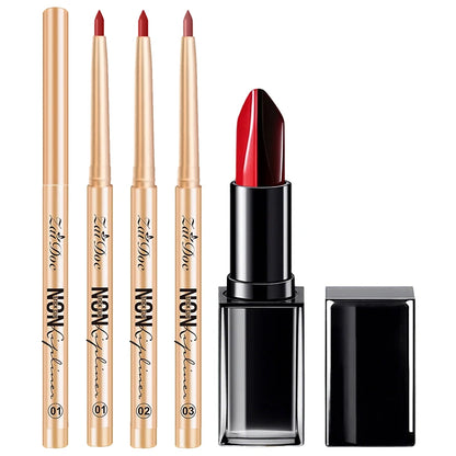 ZaiDoc 3 Colors Lip Liner Pencil Set Long Lasting Waterproof Smudge Proof Smooth Lip Pencil Natural Finish Daily Makeup