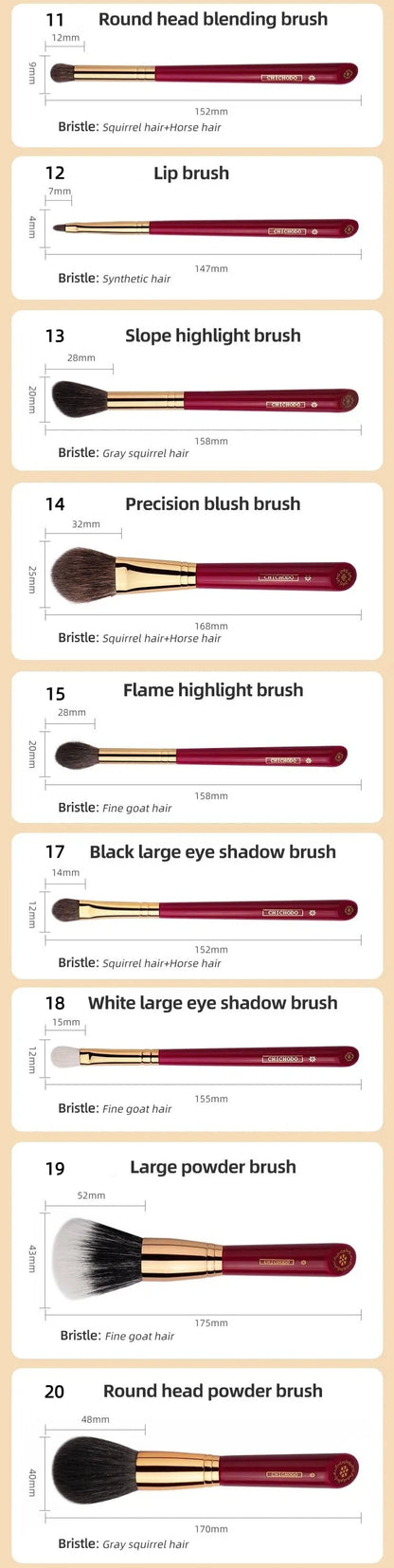 CHICHODO Luxury Makeup Brush All Kinds of Animal Hair Makeup Brush Professional Beauty Brush Soft High Quality Cosmetics Tool