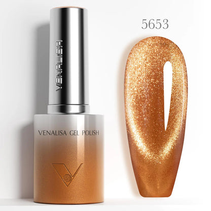 10ml Venalisa Hema Free TPO Free Gel Nail Polish Christmas New Year Soak Off Glitter Red Colors Cat Eye Magnet Nail Gel Polish