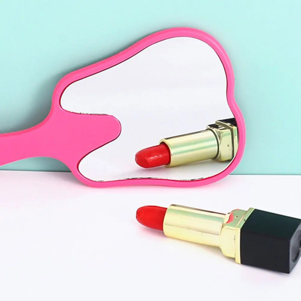 Universal Tooth Shaped Handheld Mirror PVC High Definition Makeup Mirror Dental Mirrors Gift