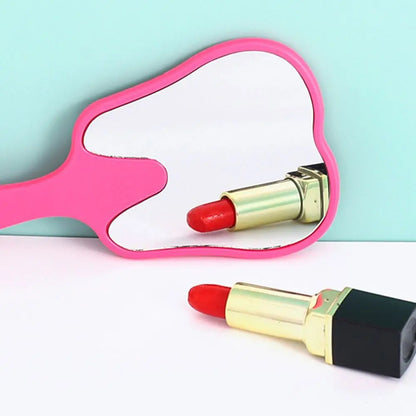 Universal Tooth Shaped Handheld Mirror PVC High Definition Makeup Mirror Dental Mirrors Gift