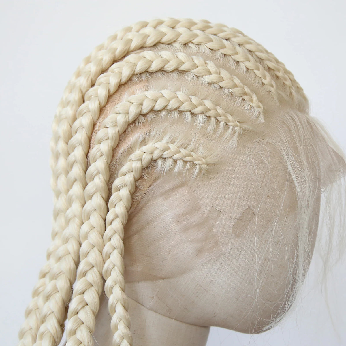 Black Braided Wigs Synthetic Full Lace Wig Glueless Full Lace Synthetic Wig Heat Resistant Fiber Wig for Women Daily Wear