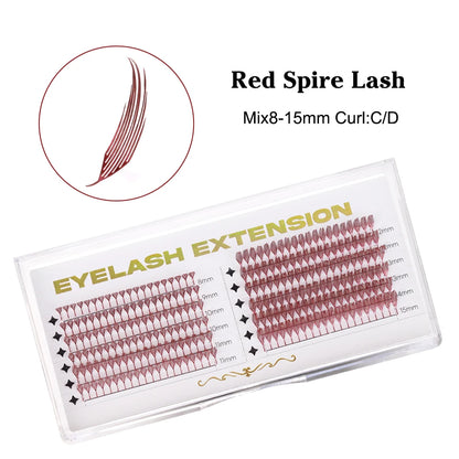 AGUUD Color Shiny Comic Spire Lashes Extension Manga Style Holographic Feather Lash Natural Soft Tinsel Anime Lash for Christmas