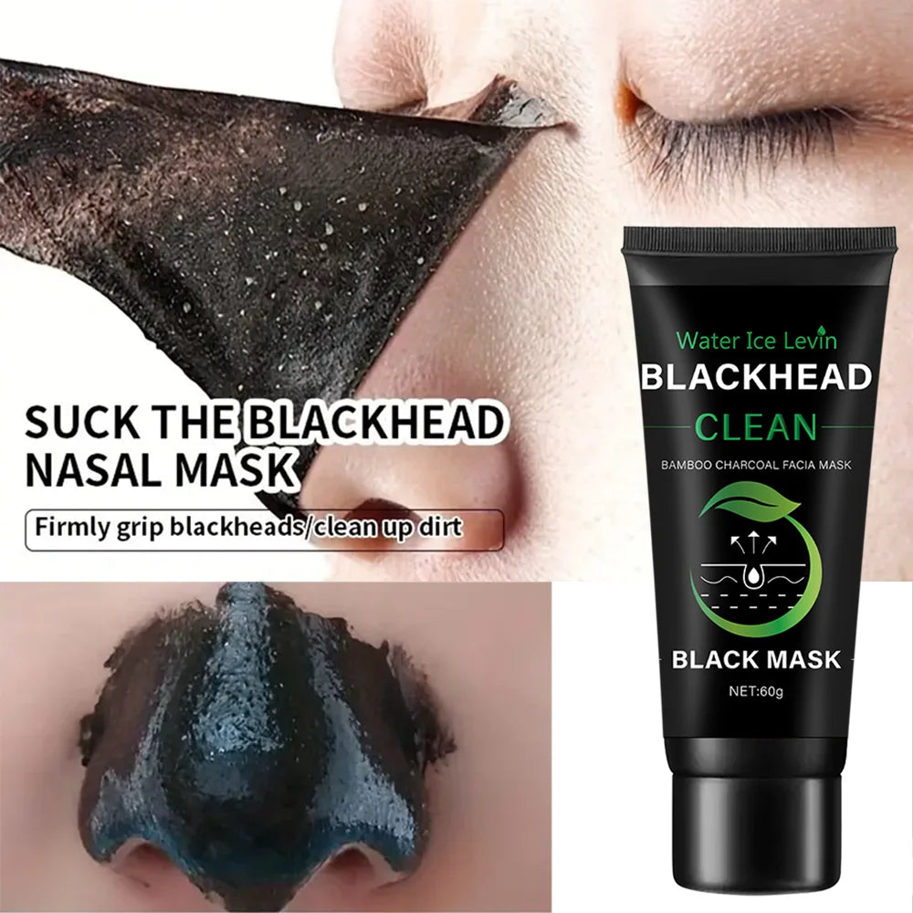 Bamboo Charcoal Fiber Mask Blackhead Removal Deep Mask Deep Cleansing Cleansing Exfoliating Mask Treatment Black Mask
