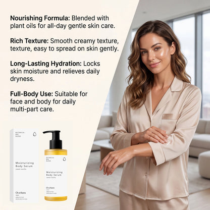 OceAura Botanical Bee Blend Sweet Vanilla Moisturizing Body Serum Long Lasting Hydrating Non Sticky Smooth Dry Skin Nourishing