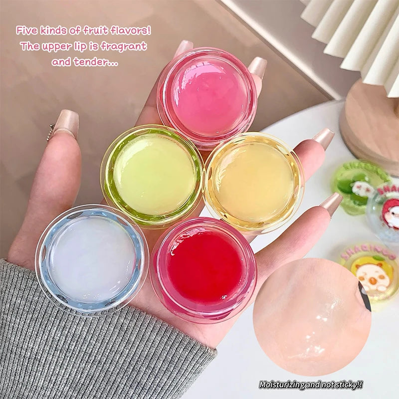 Shaqinuo Jelly Lip Mask Moisturizing and Hydrating Sleep Fruit Lip Balm for Students to Reduce Lip Lines and Prevent Dryness, a Must-Have Christmas Gift for Autumn and Winter.
