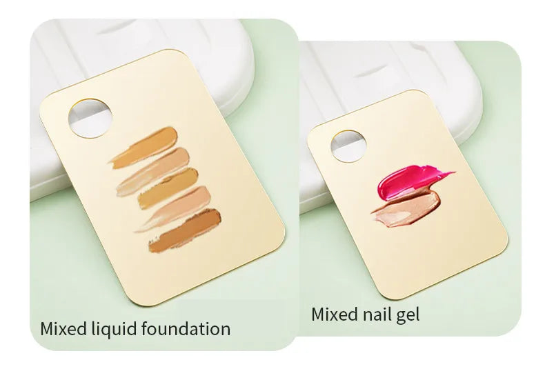 Gold /Pink  Acrylic Palette Mixing Rod Makeup Painting Nail Polish Mixed Tools Set Cream Foundation Eyeshadow Palette