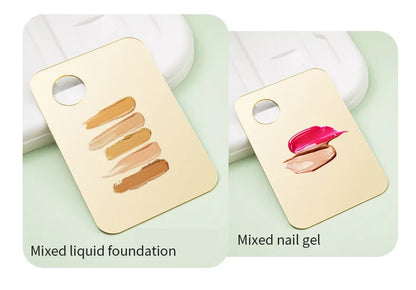 Gold /Pink  Acrylic Palette Mixing Rod Makeup Painting Nail Polish Mixed Tools Set Cream Foundation Eyeshadow Palette