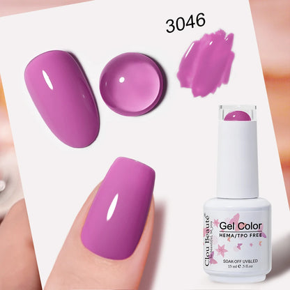 Clou Beaute 15ml Nail Gel Polish Vernis Semi Permanent UV Soak off Varnish Tpo Free Nail Polish Nail Art Gel Lacquer