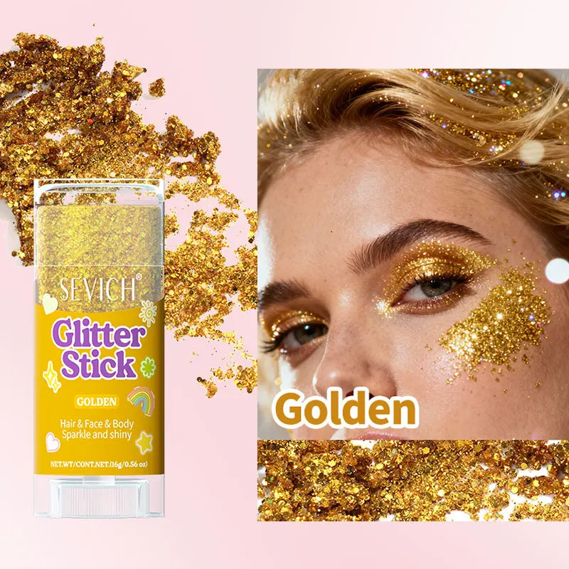 Fairy Dust Sparkling Sequins Glitter Bar Makeup Face Body Glitter Gel Hair Glitter Spray Christmas Paillette for Child Girl
