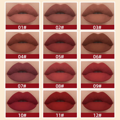 Matte Liquid Lipstick Waterproof Velvet Nude Sexy Red Lip Gloss Long Lasting Nonstick Lip Stain Makeup 24 Colors Hot Lipgloss