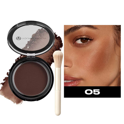 Professional Matte Contour Powder Palette - Long-Lasting Bronzer & Highlighter Makeup Kit for 3D Face Shaping,