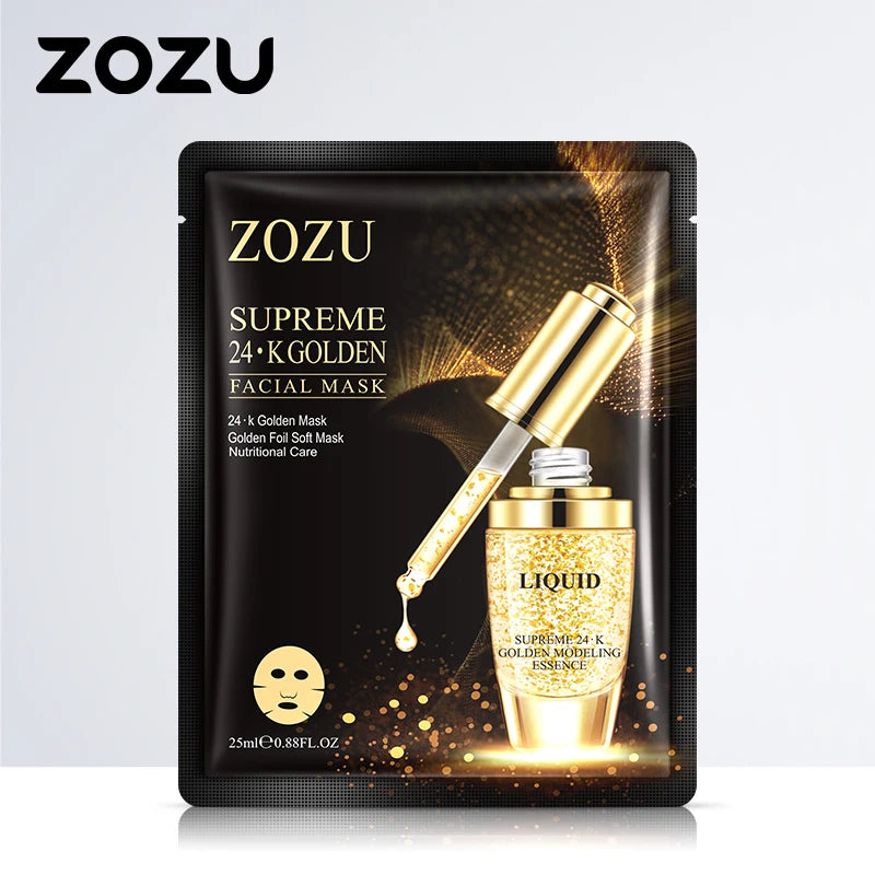 24K Golden Face Mask Anti Wrinkles Moisturizing Anti-aging Hydrating Facial Masks Face Sheet Masks Facial Skin Care Products