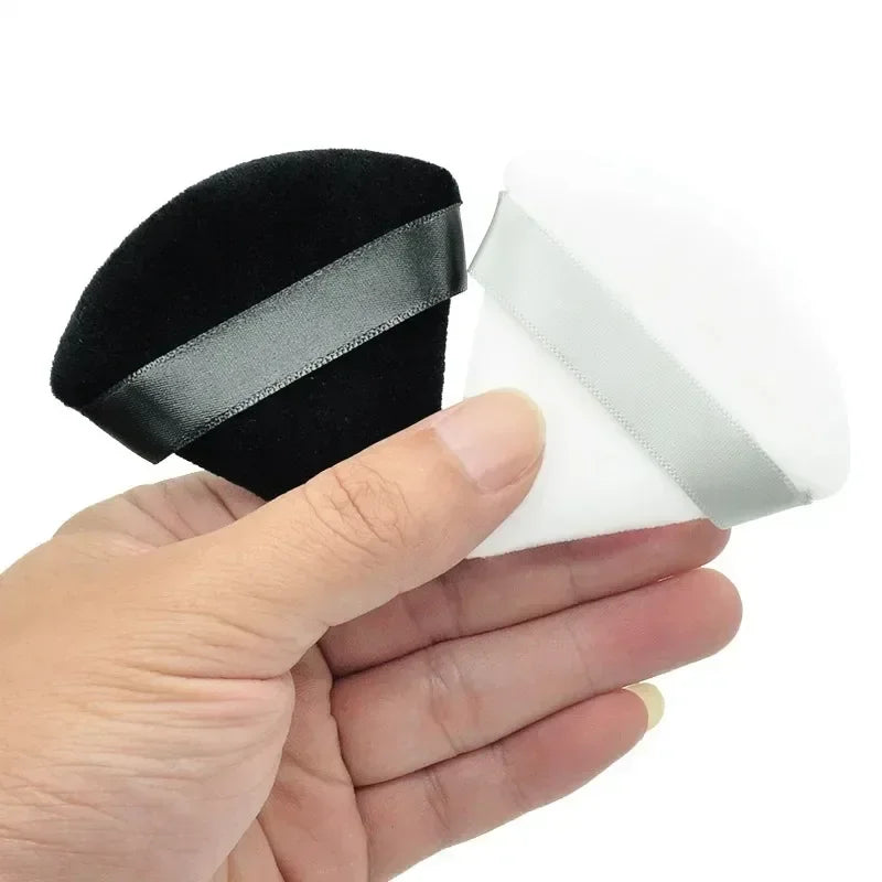 2/5/10/20Pcs Triangle Velvet Powder Puff Mini Face Makeup Sponge Washable Lightweight Cosmetics