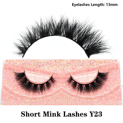 Half Lashes Mink Eyelashes Fluffy Soft False Eyelashes Wispy Cross Mink Eye Lashes Natural Short Mink Eyelash Extension Makeup