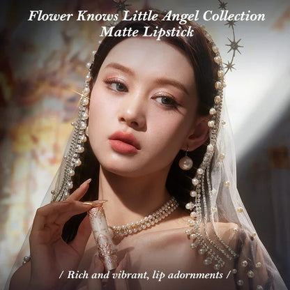 Flower Knows Little Angel Collection Matte Lipstick Private Label Lip Stick Custom Logo Long Lasting Korean Velvet Lipgloss