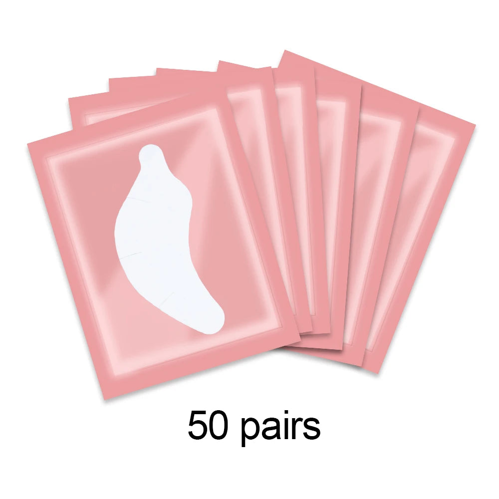 50 Pairs Eyelash Extension Patch Hydrogel Patches Gel Pad Makeup Lash Lift Tools Under Eye Patch Pads for Eyelash Extension