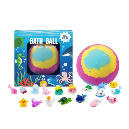 Kids Bath Bombs Deep Cleaning Skin Friendly Skin Stress Moisturizing Refreshing Non-Irritating Kids Colorful Sea Salt Bath Bombs