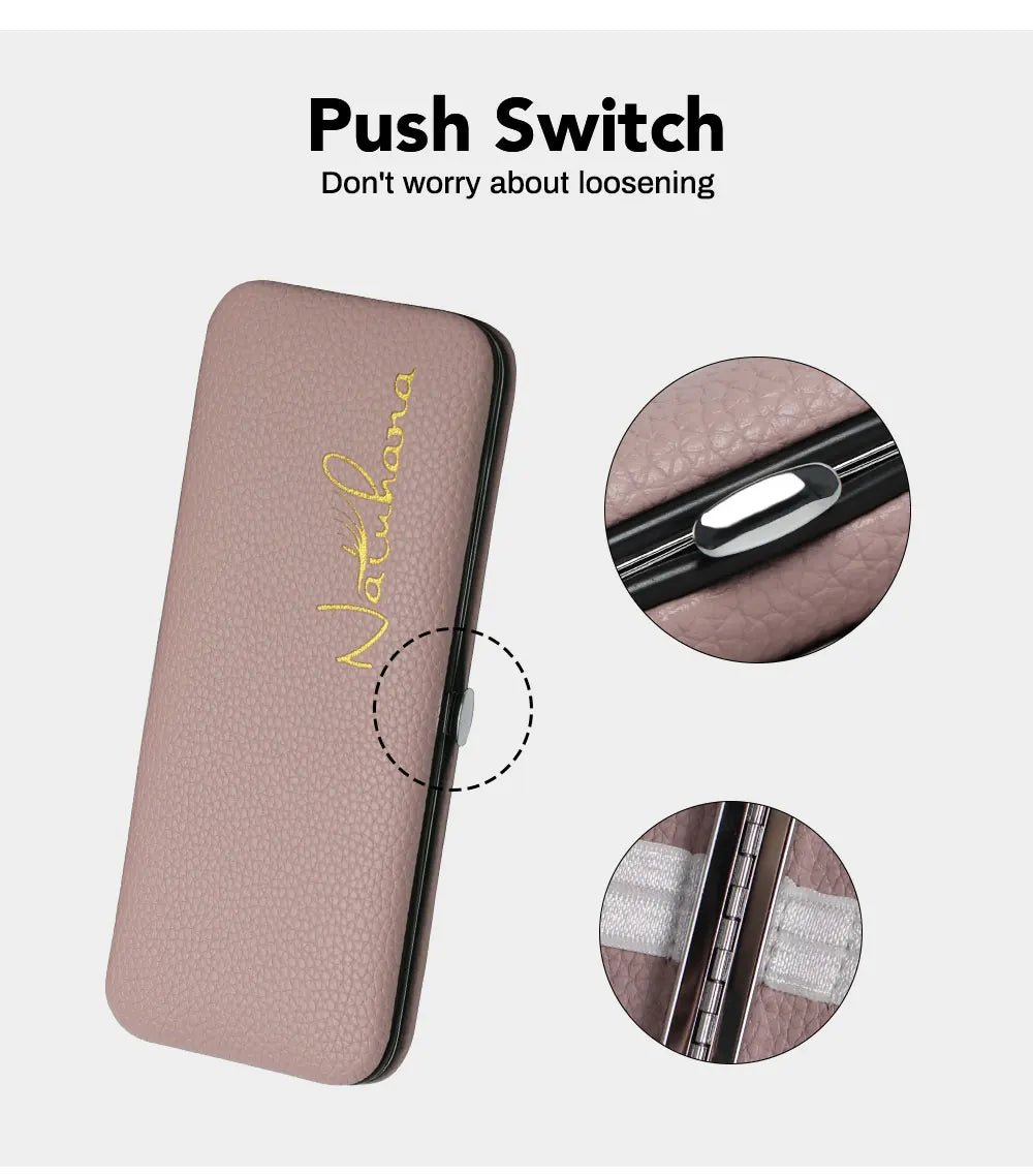 NATUHANA Eyelash Extension Tweezers Case Protective Storage Box Lash Makeup Tools Holder Colorful Tweezers Cover Case