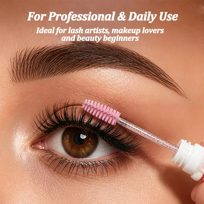 10/20Pcs Christmas Eyelash Brushes Santa Snowflake Mascara Wands Lash Spoolies for Festival Gift Eyebrow Comb Makeup Tools