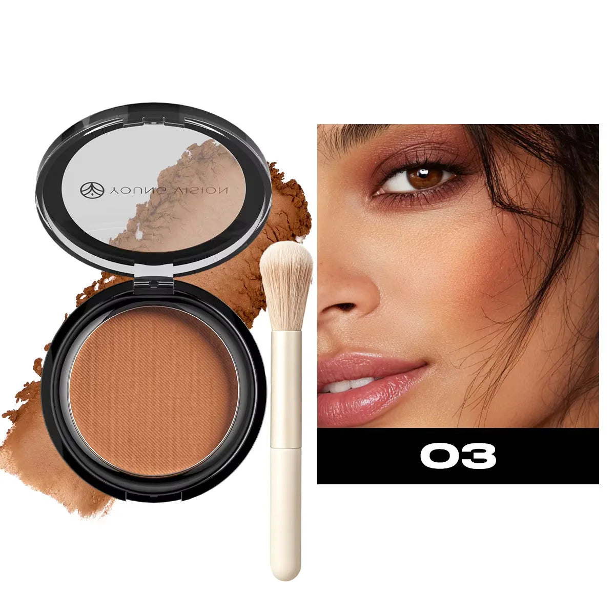 Professional Matte Contour Powder Palette - Long-Lasting Bronzer & Highlighter Makeup Kit for 3D Face Shaping,