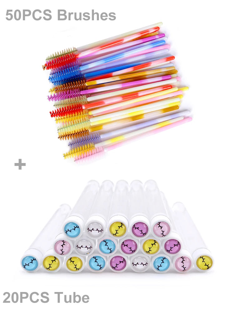 Christmas Eyelash Brush Tube Reusable Eyebrow Brushes Mascara Wand Dust-proof Cleaner Storage Cosmetics Makeup Tools