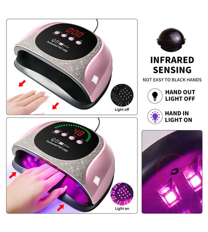 Manicure UV LED Nail Drying For Nails 57LEDS Gel Polish Curing UV Lamp With Diamond Design Professional Nail Dry Equipment