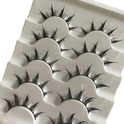 Anime Style False Eyelashes, Dramatic Demon Cartoon Design, Reusable D-Curve Lashes, Perfect for Anime Fans & Daily Wear