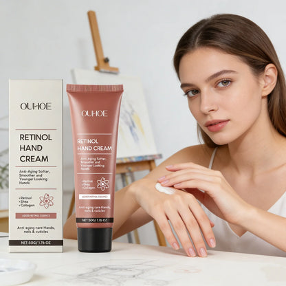 Retinol Firming Hand Care Cream Lasting Hydration Moisturizing Reduce Fine Lines Smooth Rough Skin Beauty Dry Hands Repair Cream