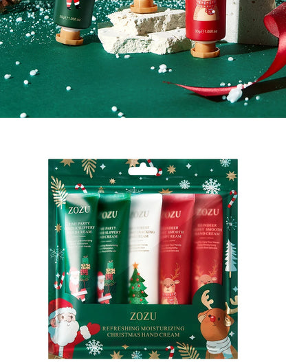 5pcs/Set Christmas Gifts Hand Cream Sets Moisturizing Refreshing Handcream Nourishing Beauty Hands Creams Skin Care Products