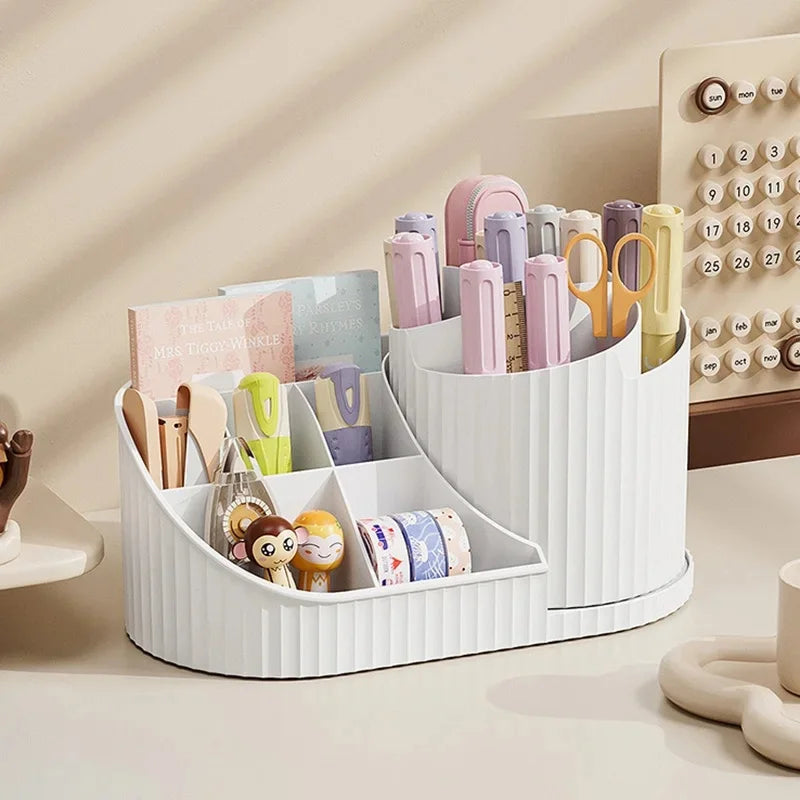 360° Rotatable Cosmetic Organizer Lipstick Makeup Brush Holder Desktop Cosmetic Display Cabinet for Dresser Living Room
