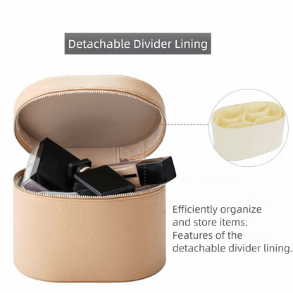 Large Capacity Cosmetic Box PU Leather Internal Storage Box Travel Organizer Bag Waterproof Zipper Closure Makeup Bag Daily Use